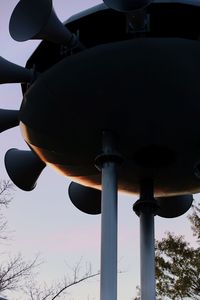 Low angle view of street light against sky