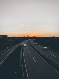 Early morning view on a german highway