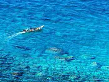 Boats in sea