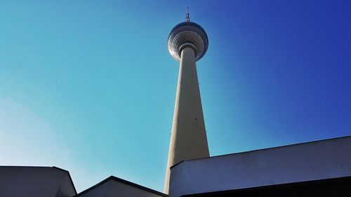 Low angle view of building against clear sky