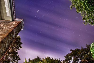 Low angle view of illuminated built structure