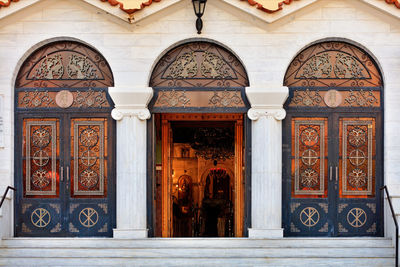 Entrance of historic building