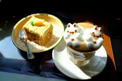 Close-up of pastry in plate