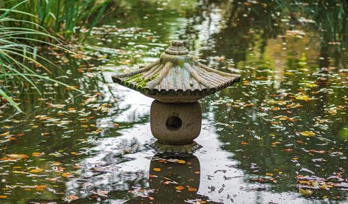 Gazebo in lake