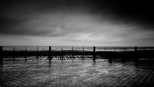 View of sea against cloudy sky