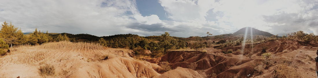 Panoramic view of landscape against sky