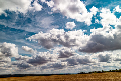 Low angle view of sky over land