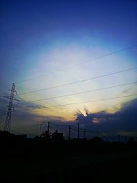 Silhouette of landscape at sunset