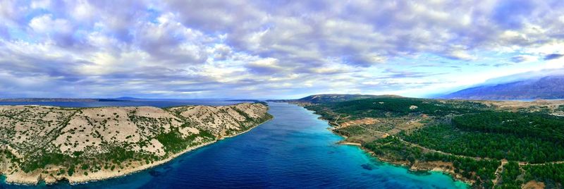 Panoramic view of land against sky