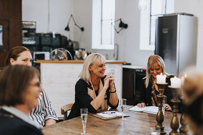 Group of people on table