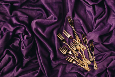 Full frame shot of purple bed