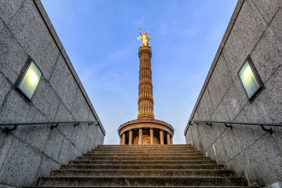 Low angle view of statue of building