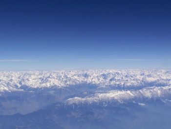 Aerial view of mountain peak