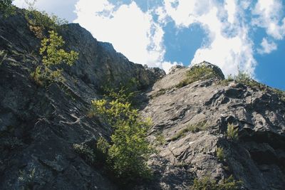 Scenic view of rocky mountains against sky