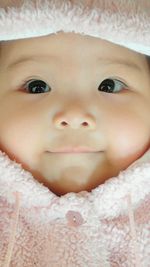 Close-up portrait of cute baby