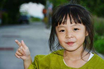 Close-up portrait of girl