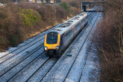 Train on railroad track