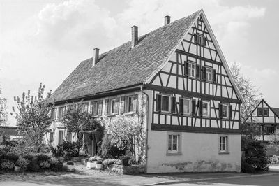 Exterior of old building against sky