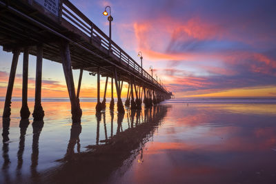 Imperial beach pier at dusk