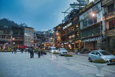 People walking on street