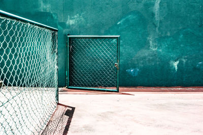 Entrance of swimming pool against building