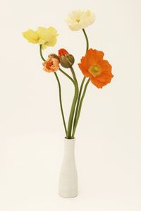 Close-up of yellow flowers in vase