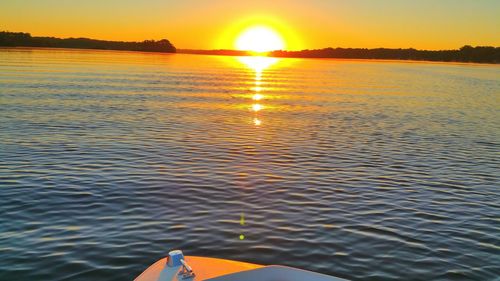 Scenic view of sunset over sea