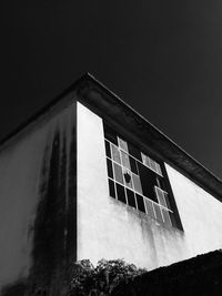 Low angle view of building against clear sky