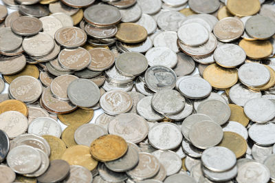 Full frame shot of coins