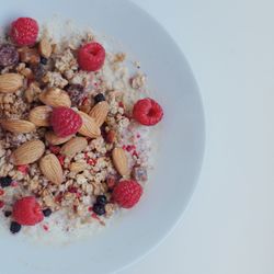 Close-up of breakfast served in bowl