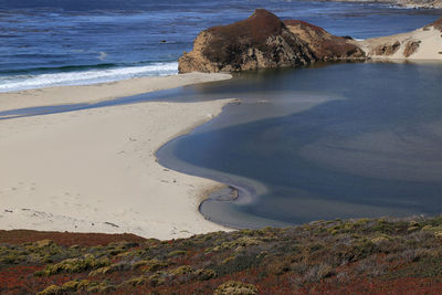 View of calm beach against the sky
