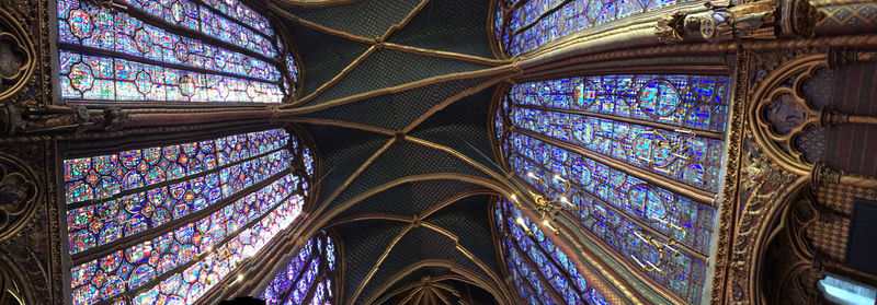 Low angle view of ceiling of window