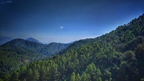 Scenic view of mountains against clear sky