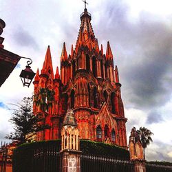 Low angle view of church against sky