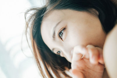 Close-up portrait of girl