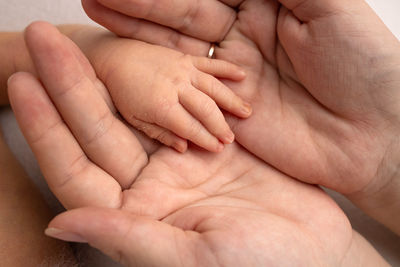 Close-up of baby hands