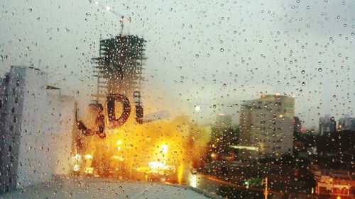 Rain drops on glass