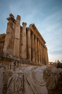 Low angle view of historical building against sky