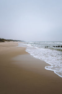Beautiful deserted beach of the baltic sea