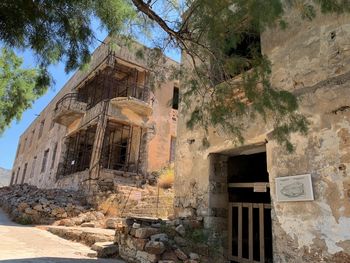 Low angle view of abandoned building