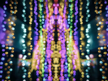 Defocused image of illuminated lights