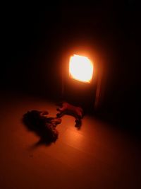 Close-up of illuminated lights