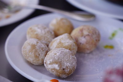 Canarian potatoes, boiled potatoes with peel in sea salt