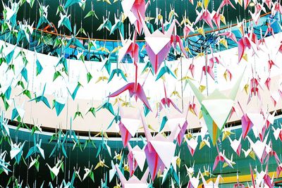 Close up of multi colored wall