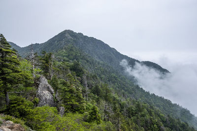 Scenic view of rocky mountains against sky