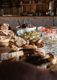 Close-up of homemade food  on table