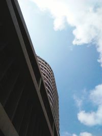 Low angle view of modern building against sky