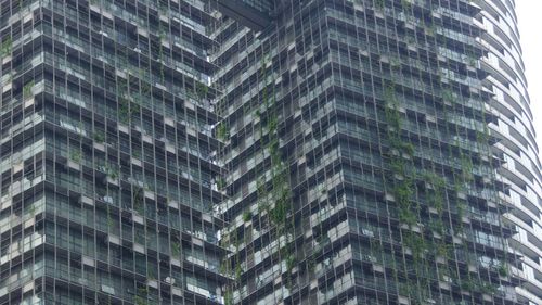 Low angle view of modern building in city