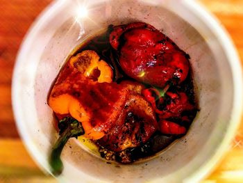 Close-up of served food