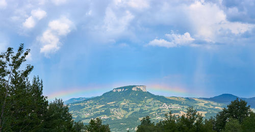 Rainbow over pietra di bismantova